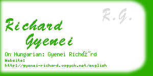 richard gyenei business card